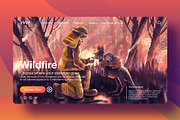 Firefighter helping kangaroo&koala, an Illustration by Artmeesri (Thumbnail 1 of 3)