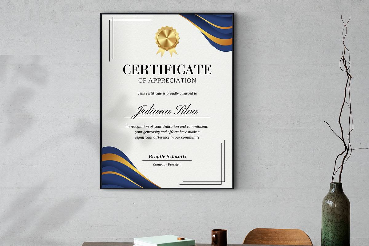Modern Appreciation Certificate, a Templates & Theme by TemplateCastleStore (Photo 4 of 9)
