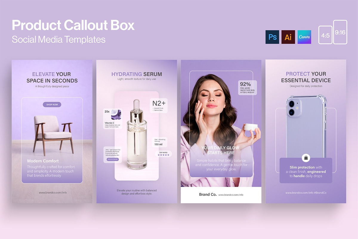 Ad Creative Social Media Template, a Social Media Template by BrandPacks (Photo 1 of 7)