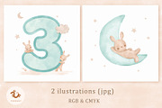 Pokraky_Bunny & Moon, an Illustration by Pokraky (Thumbnail 3 of 5)