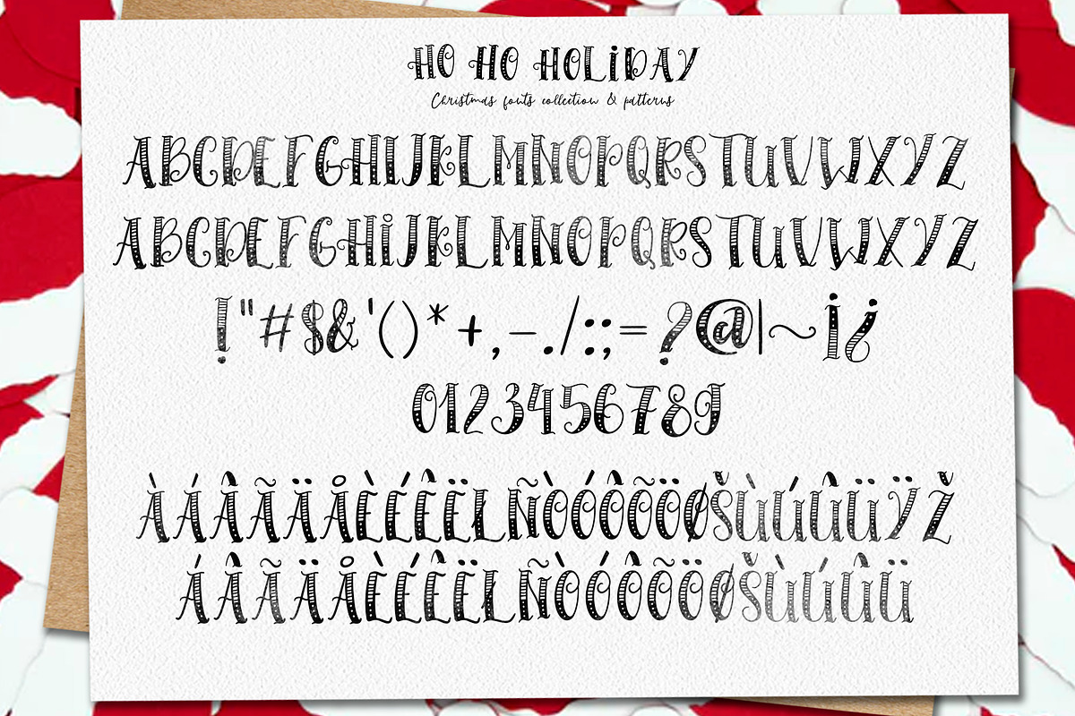 HoHoHolidayFonts collection&patterns, a Script Font by CallMeStasia (Photo 14 of 16)