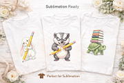 Grumpy School Animal Sublimation, an Illustration by Artnoy (Thumbnail 5 of 8)