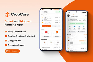 CropCore Smart Farming App UI Kit, an UI Kit Template by Creative Perspective