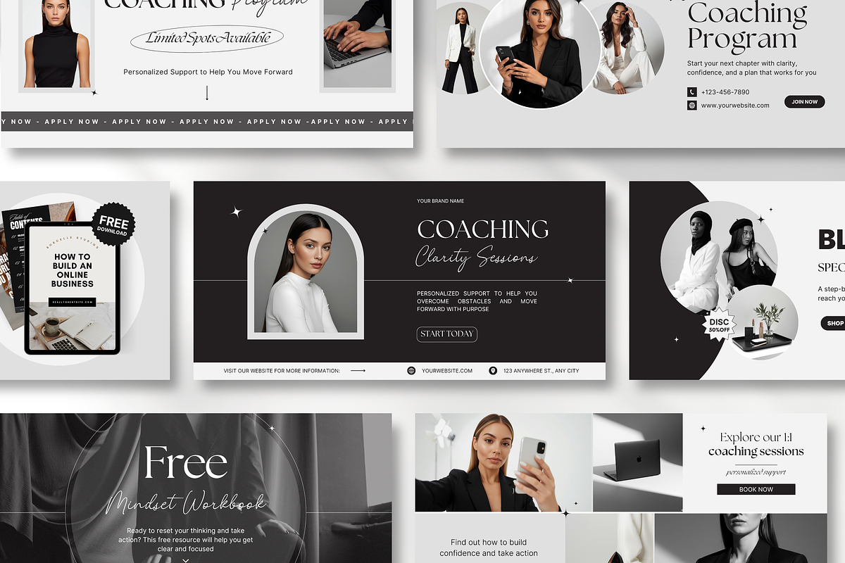 Coach Social Media Branding Bundle, a Social Media Template by DigiPax (Photo 11 of 15)