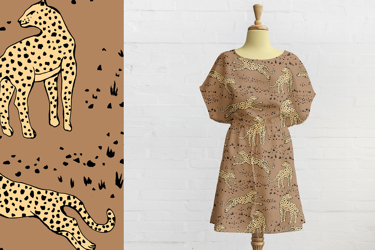 Hand Drawn Wild Leopards, a Wallpaper Graphic by MalyskaStudio (Photo 12 of 17)