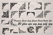 Premium Swirl Leaf Corner Frame, a Decorative Illustration by Creativeshirt (Thumbnail 1 of 20)
