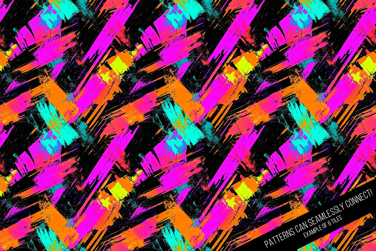 Neon Grunge Seamless - Volume 2, a Pattern Graphic by Chromolume Studio (Photo 7 of 15)