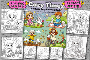 Cozy Times Chill Moments Book pages, an Illustration by one-touch