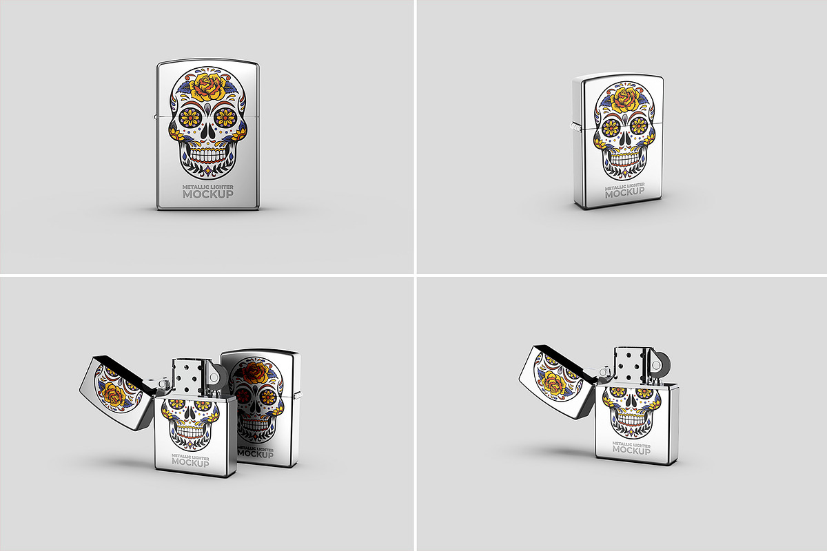 Metallic Lighter Mockup - 8 views, a Merchandise Mockup by Illusiongraphic (Photo 20 of 21)