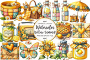 Yellow Patchwork Summer Clipart, an Illustration by OK Design (Thumbnail 1 of 5)