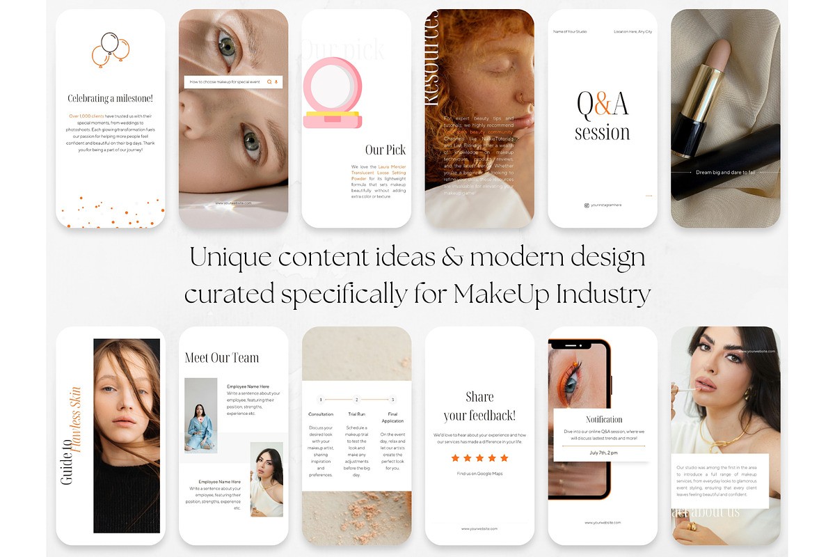 100 Beige MakeUp Social Media Story, a Social Media Template by PatternLab. (Photo 4 of 9)
