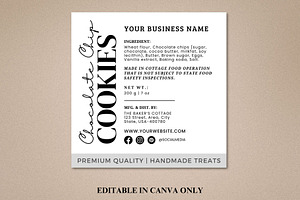 Cottage Home Backed Food Label, a Stationery Template by Coral Beauty