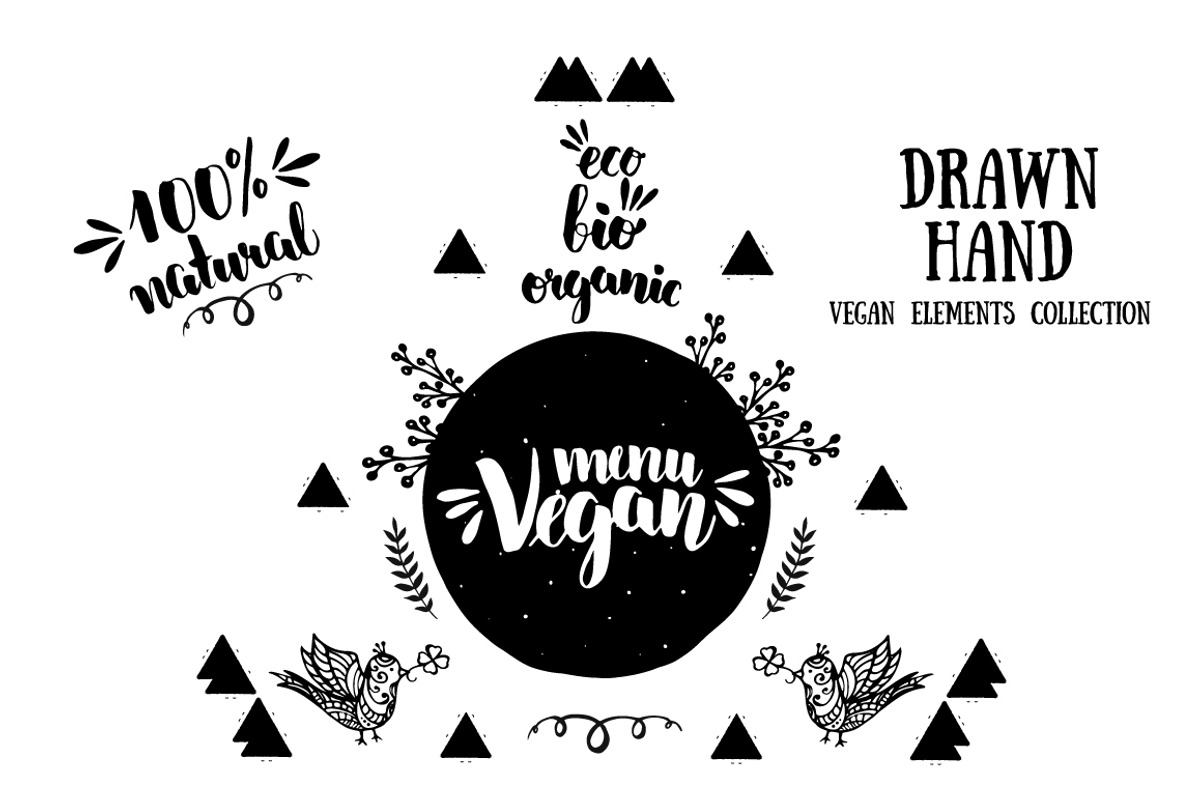 Vegan lettering, a Food Illustration by inifer (Photo 1 of 2)