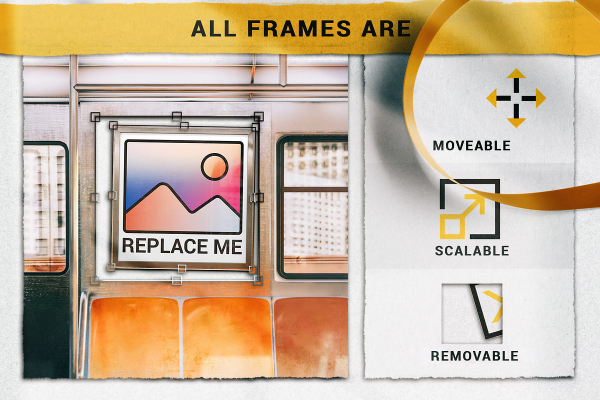 Ultimate subway NYC mockup bundle, a Print Template by As Good As Possible (Photo 4 of 21)