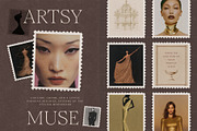 The Muses Vintage Snail Mail Stamps, an Object Graphic by Make Stories Studio (Thumbnail 6 of 10)