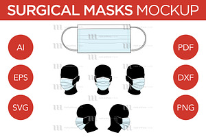 Surgical Mask - Mockup Template