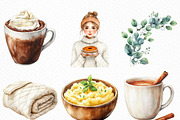 Cozy White Thanksgiving Clipart, an Illustration by Craft Nest (Thumbnail 3 of 6)