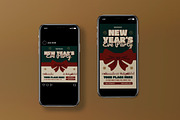 Green New Years Eve Party Flyer Set, a Flyer Template by graphicook (Thumbnail 3 of 3)