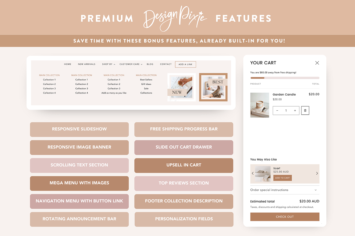 Minimal Aesthetic Shopify Theme, a Shopify Template by Design Pixie (Photo 7 of 11)
