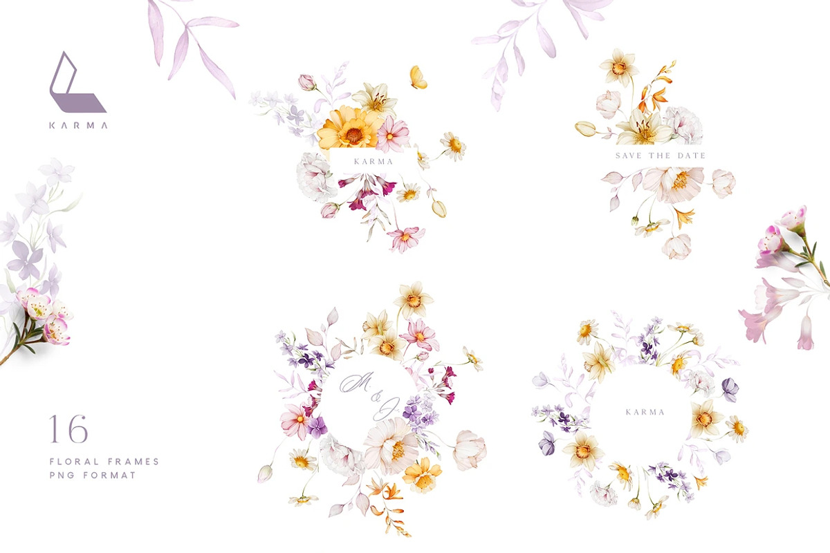 Botanical Watercolor Bundle | 4-in-1, an Illustration by Karma (Photo 15 of 20)