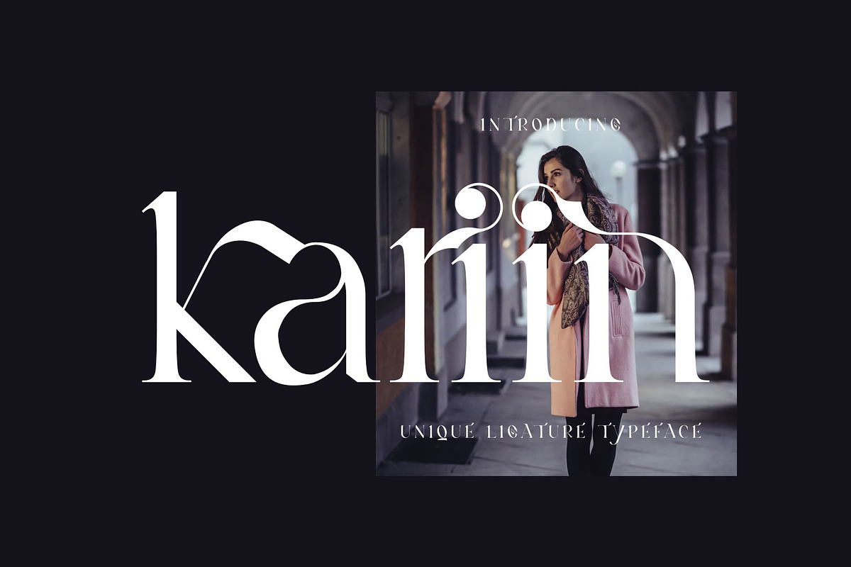 Kariin Ligature Serif Typeface, a Serif Font by Humaira_std (Photo 1 of 11)