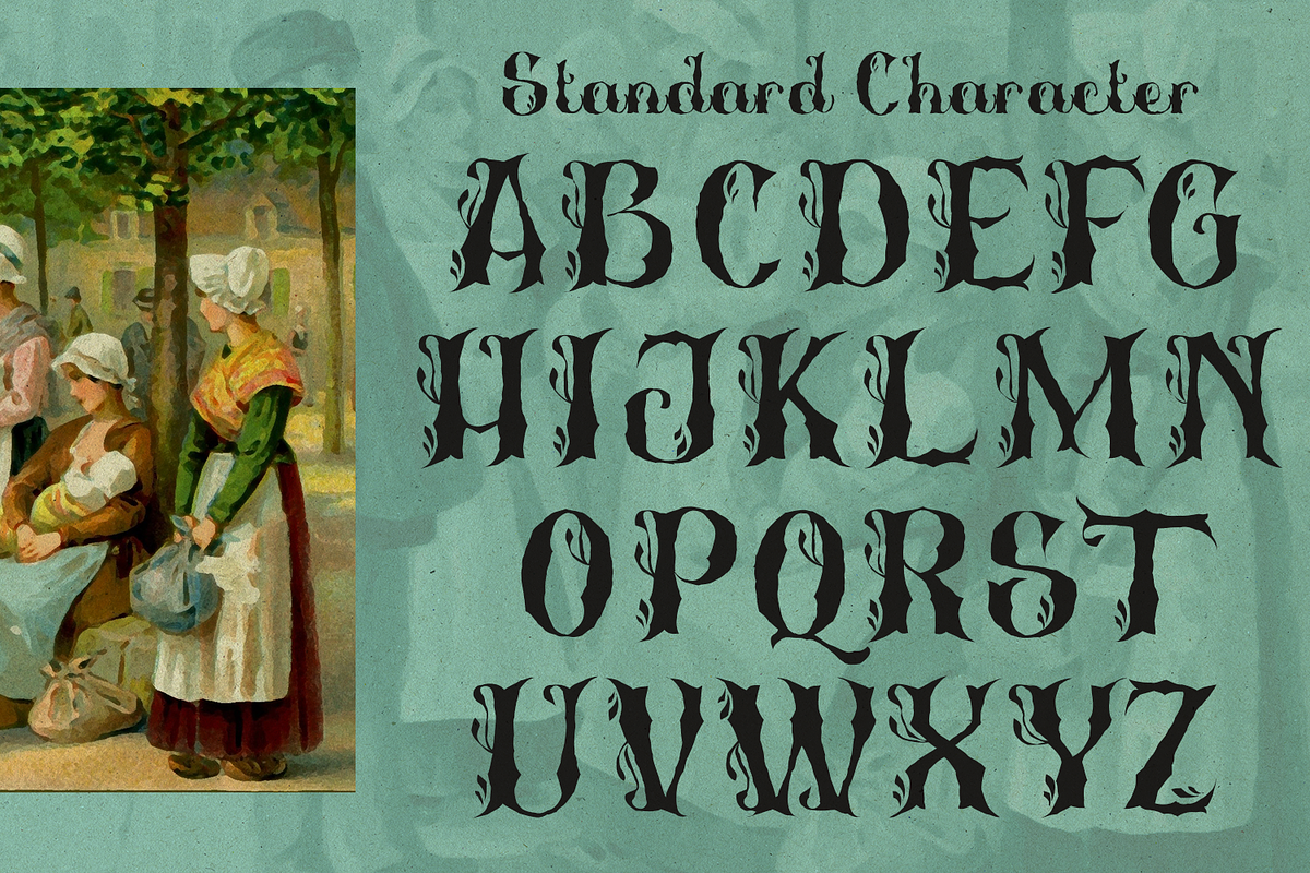 Polyphia - Decorative Font, a Blackletter Font by TypeClassHeroes (Photo 3 of 10)
