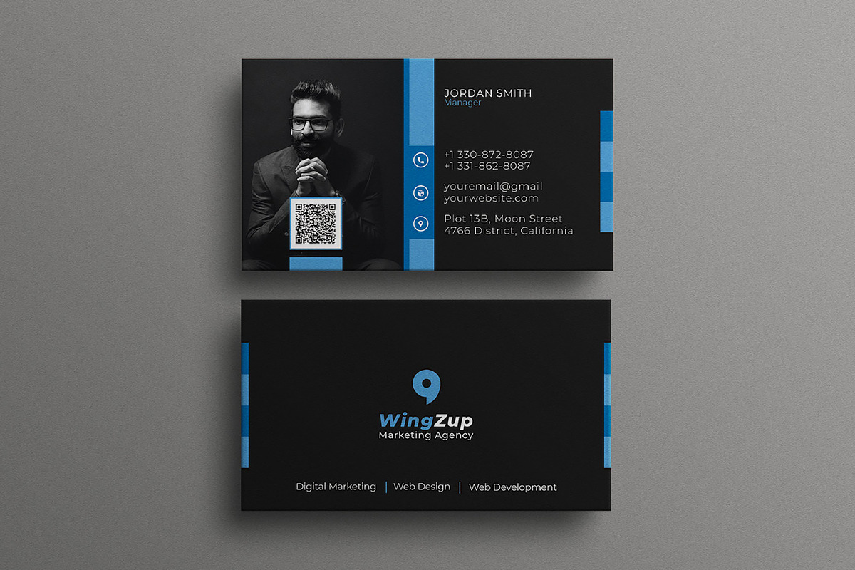 Clean Modern Business Card, a Business Card Template by Saman Osama (Photo 4 of 4)