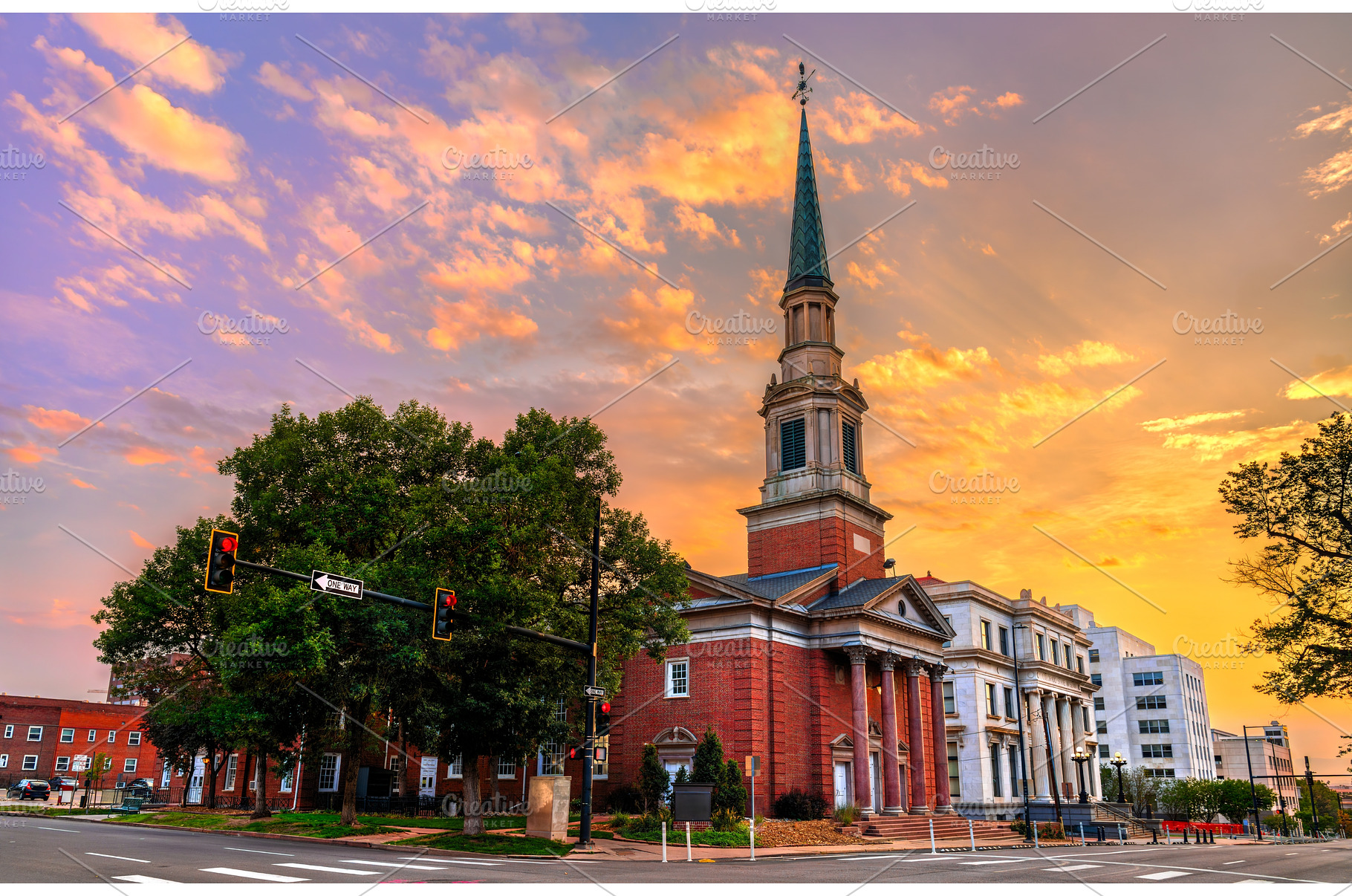 First Baptist Church of Denver at, an Architecture Photo by Leonid Andronov