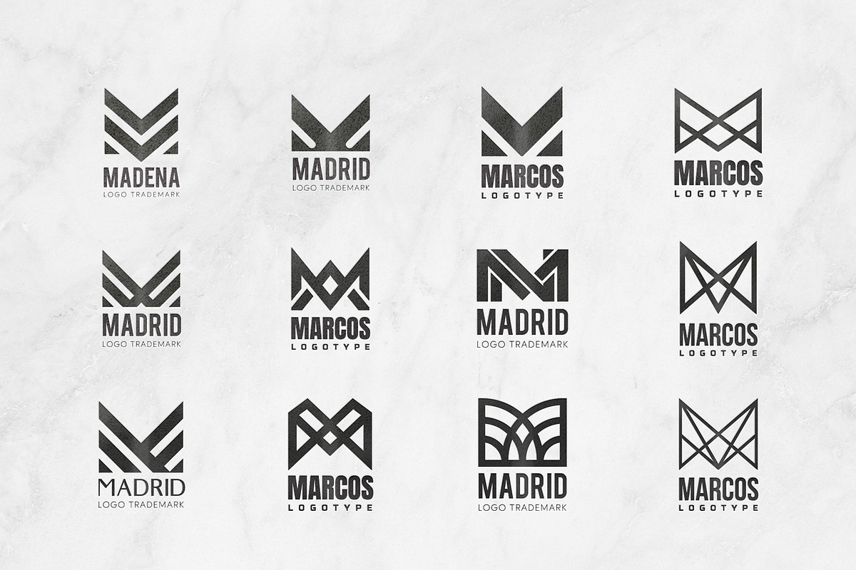 M Letter Logo Bundle Monogram Set, a Branding & Logo Template by Template Dealer (Photo 9 of 44)