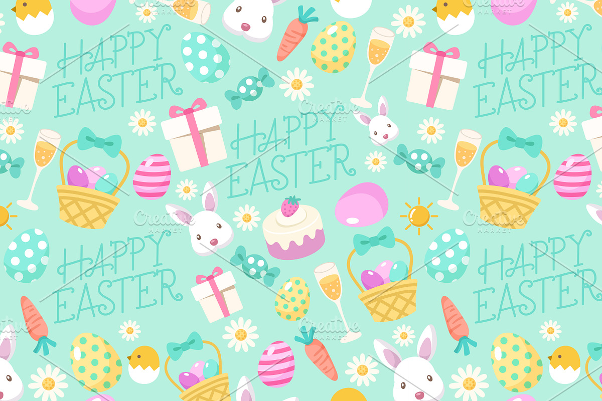 Big Set of Easter Elements, an Object Graphic by Daraon (Photo 5 of 6)