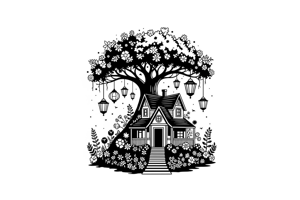 Tree House Silhouette SVG Bundle, an Illustration by jahid234 (Photo 25 of 31)