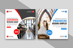 Luxury Wedding Venue Social Media, a Social Media Template by nandinigraphics