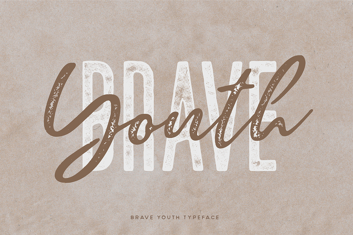 Brave Youth Script Typeface preview 3
