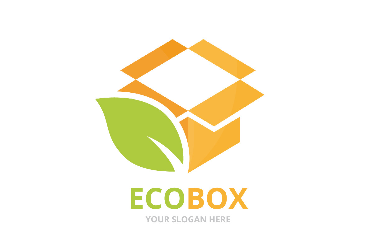 Vector box and leaf logo combination, a Branding & Logo Template by ...