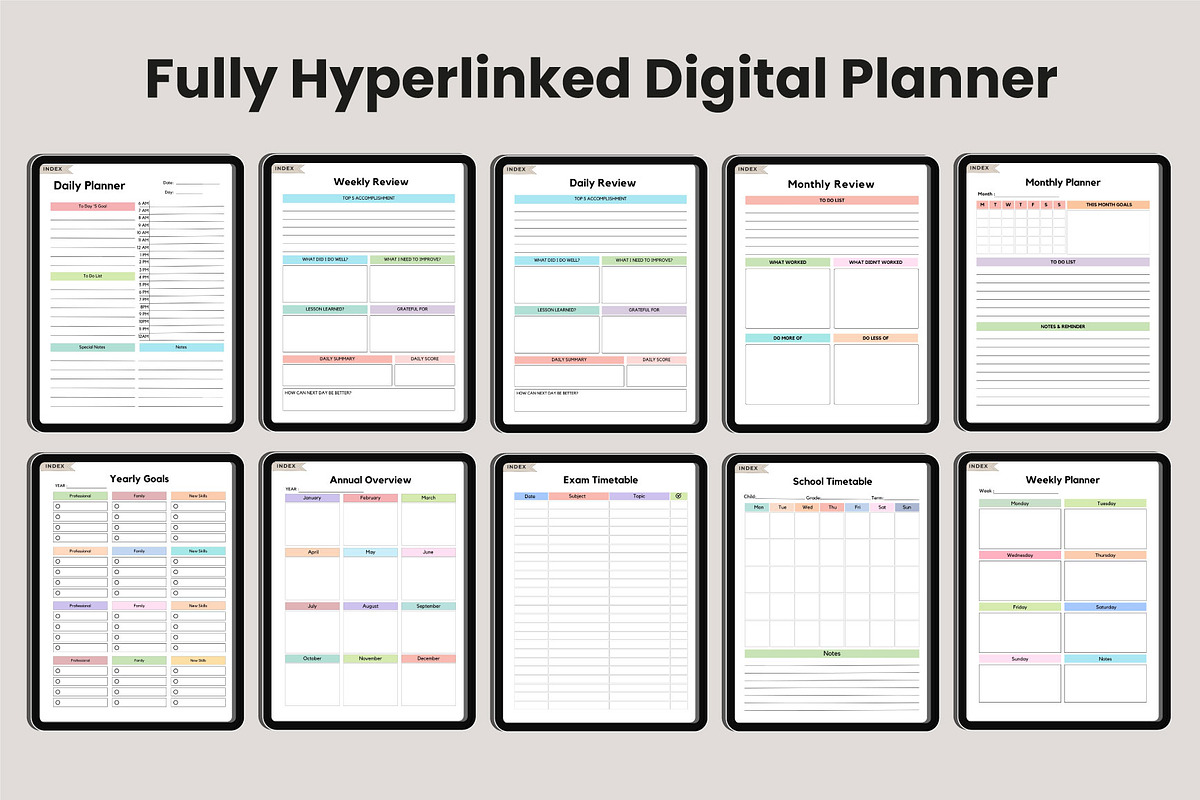 2025 Back To School Digital Planner, a Stationery Template by Designmela01 (Photo 2 of 10)