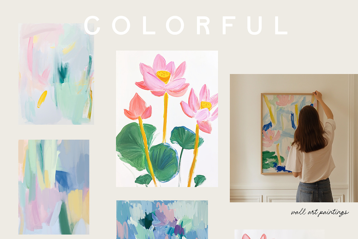 COLORFUL ABSTRACT Prints & Textures, a Background Graphic by Lana Elanor (Photo 7 of 10)