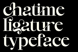 Chatime - A Bold Ligature Font