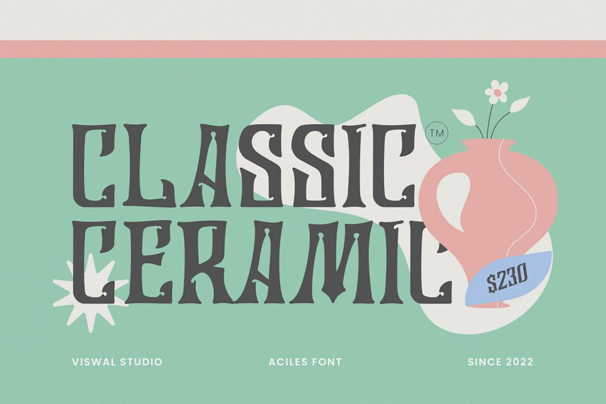 Aciles - Vintage Font, a Blackletter Font by Viswal Studio (Photo 4 of 6)