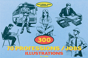 300 illustration 70 Profession Job, a Work Illustration by Nocturnal Wolf