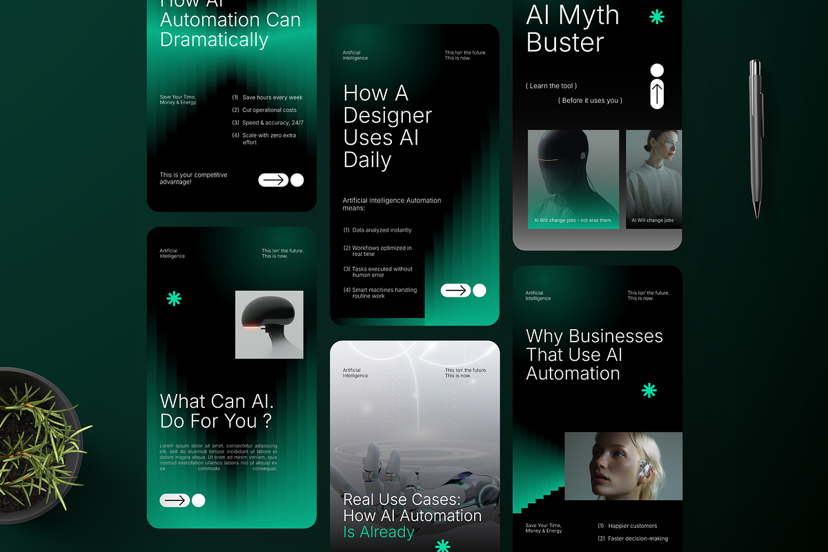 Artificial Intelligence Automation, a Social Media Template by Annora Studio (Photo 6 of 6)