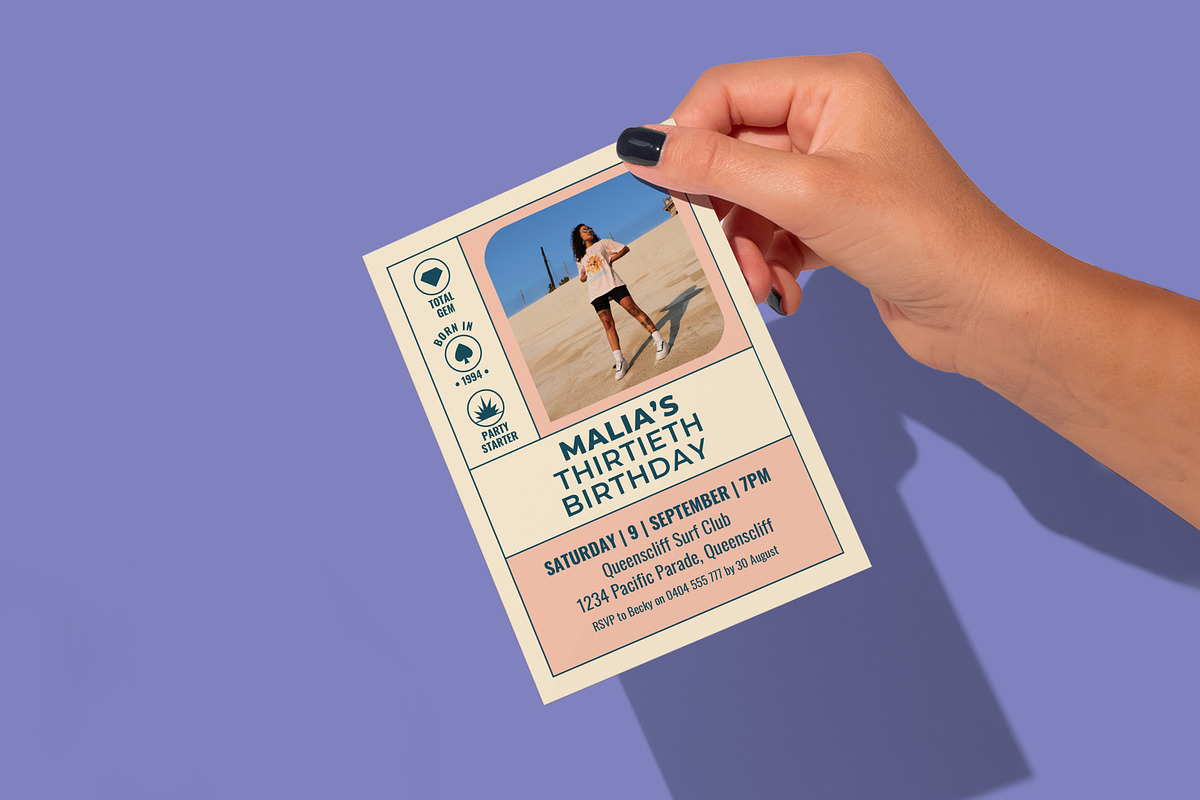 Malia Birthday Invitation, an Invitation Template by Mountain Folk Creative (Photo 5 of 7)