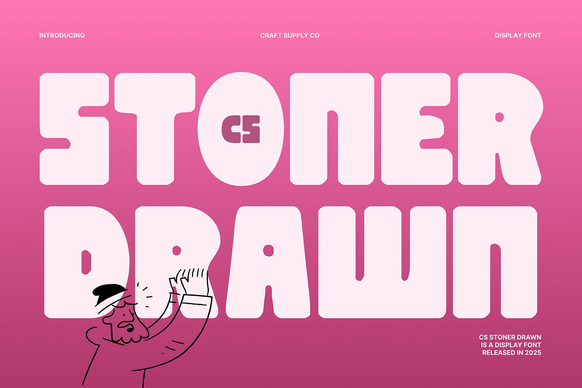 CS Stoner Drawn, a Sans Serif Font by Craft Supply Co. (Photo 1 of 8)