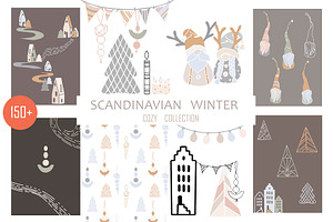 Boho Scandi Christmas CLIPART