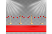 Red carpet path with golden poles, an Object Illustration by Yayasya (Thumbnail 1 of 3)