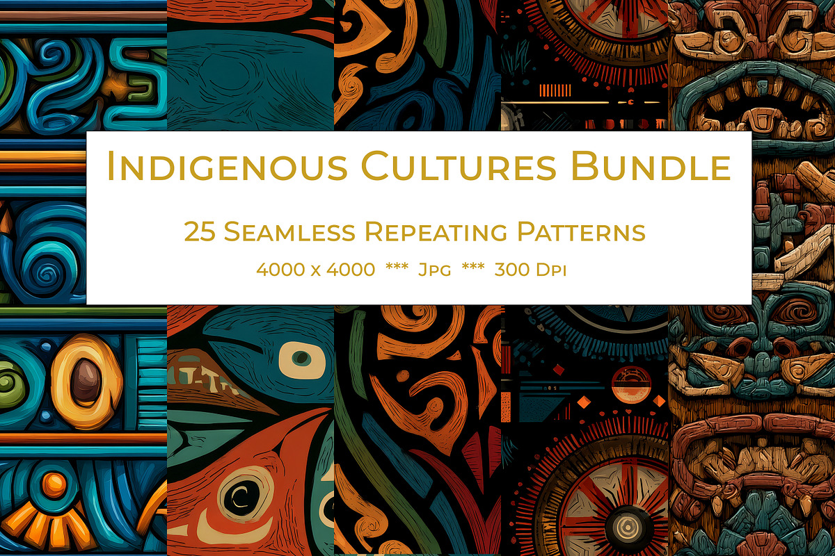 Indigenous Cultures Designs, a Pattern Graphic by karenfoleyphoto (Photo 1 of 6)