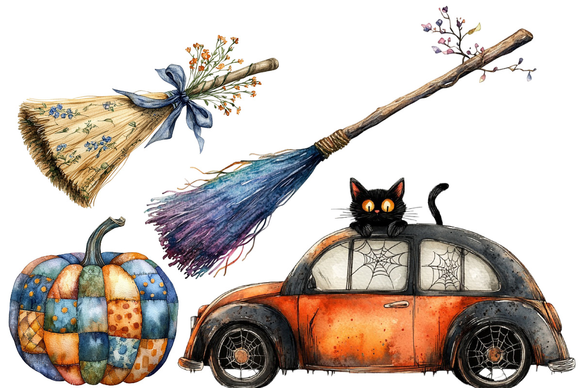 Whimsy Halloween Clipart, an Illustration by Designworld (Photo 4 of 6)