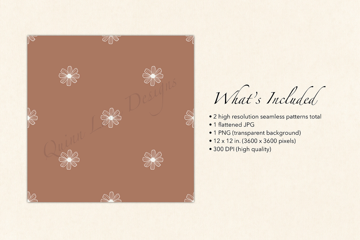 Minimalist Floral Seamless Pattern, a Pattern Graphic by Quinn Lane Designs (Photo 3 of 6)