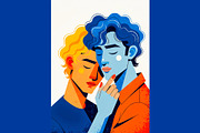 Vibrant Romantic Couple Illustration, a Person Illustration by StockVerse Creative (Thumbnail 3 of 4)