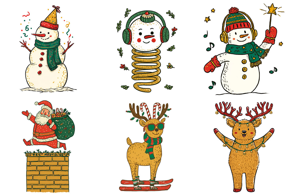 Playful Christmas Clipart, an Illustration by Daily.Designs (Photo 2 of 5)
