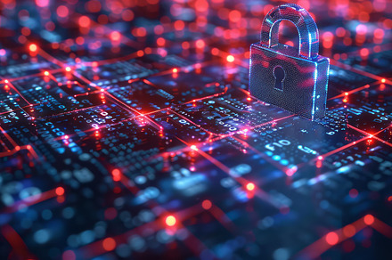 Secure Padlock on Computer Screen, a Background Photo by ImageMir
